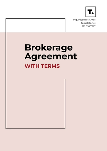 Free Brokerage Agreement with Terms Template to Edit Online Free Brokerage Agreement with Terms Template to Edit Online