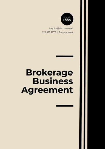 Free Brokerage Business Agreement Template to Edit Online Free Brokerage Business Agreement Template to Edit Online