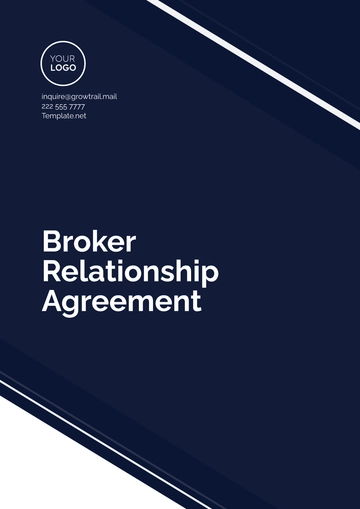 Free Broker Relationship Agreement Template to Edit Online Free Broker Relationship Agreement Template to Edit Online