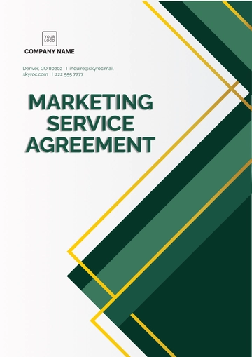 Free Marketing Services Agreement Template to Edit Online