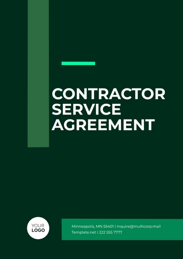 Free Contractor Service Agreement Template to Edit Online
