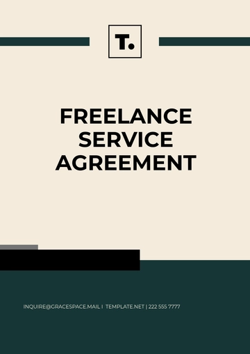 Free Freelance Service Agreement Template to Edit Online