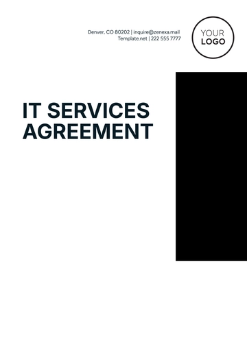 Free IT Services Agreement Template to Edit Online