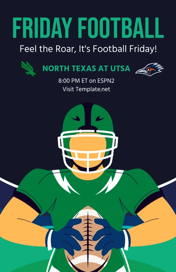 Free Friday Football Poster Template to Edit Online