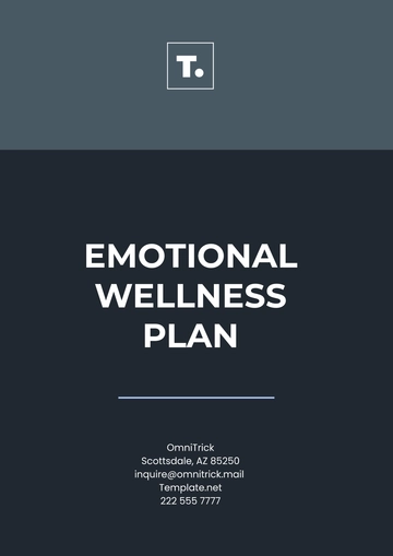Free Emotional Wellness Plan Template to Edit Online