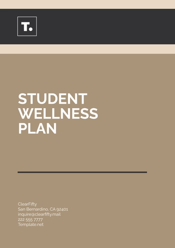 Free Student Wellness Plan Template to Edit Online
