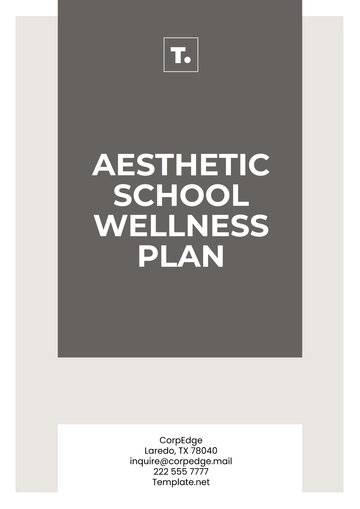 Free Aesthetic School Wellness Plan Template to Edit Online