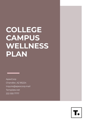 Free College Campus Wellness Plan Template to Edit Online
