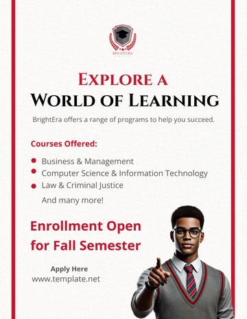 Free College Flyer Template to Edit Online