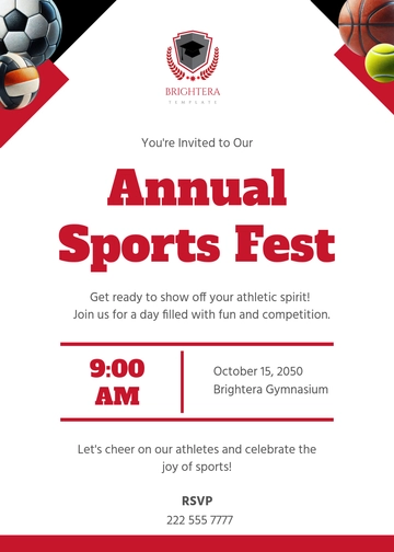 Free College Event Invitation Template to Edit Online