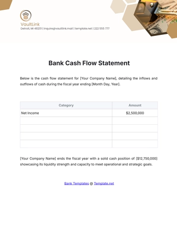 Free Bank Cash Flow Statement Template to Edit Online