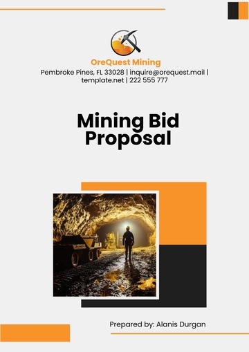 Free Mining Bid Proposal Template to Edit Online