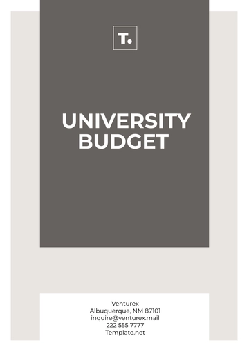 Free University Budget Template to Edit Online