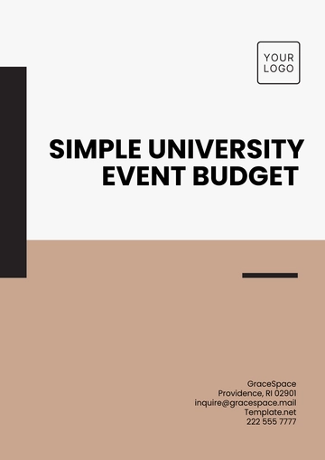 Free Simple University Event Budget Template to Edit Online