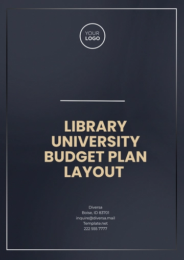 Free Library University Budget Plan Layout Template to Edit Online