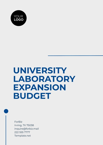 Free University Laboratory Expansion Budget Template to Edit Online