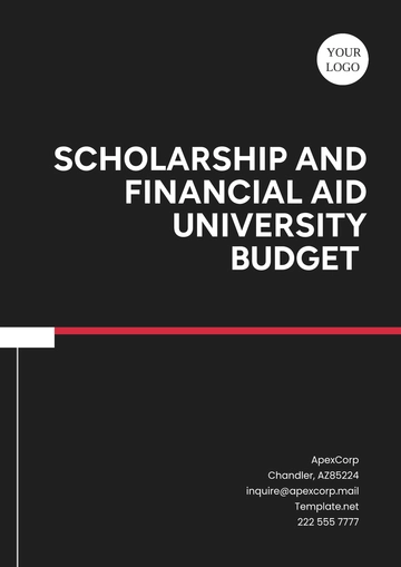 Free Scholarship and Financial Aid University Budget Template to Edit Online
