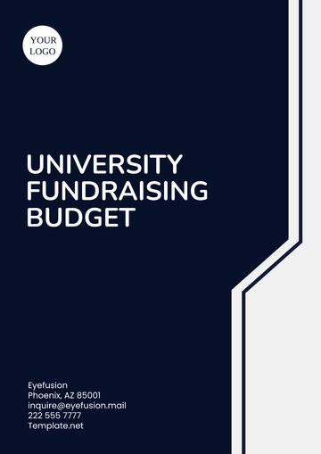 Free University Fundraising Budget Template to Edit Online