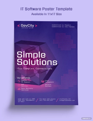IT Software Poster Template