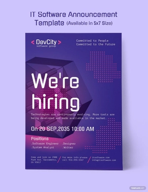 IT Software Announcement Template