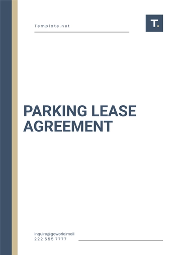 Free Parking Lease Agreement Template to Edit Online