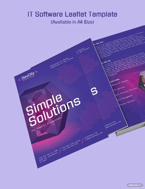 IT Software Leaflet Template