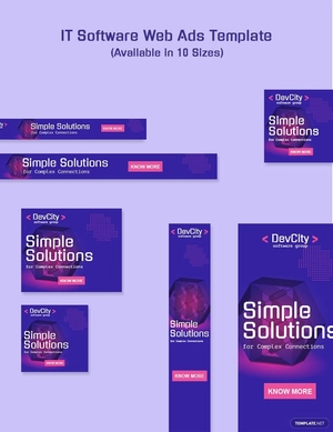 IT Software Web Ads Template