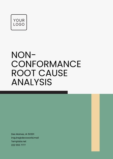 Free Non-Conformance Root Cause Analysis Template