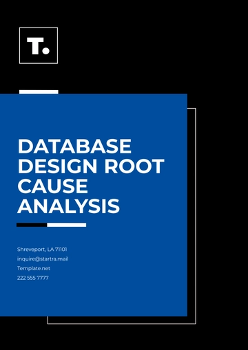 Free Database Design Root Cause Analysis Template