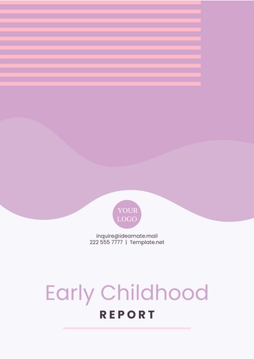 Free Early Childhood Report Template to Edit Online