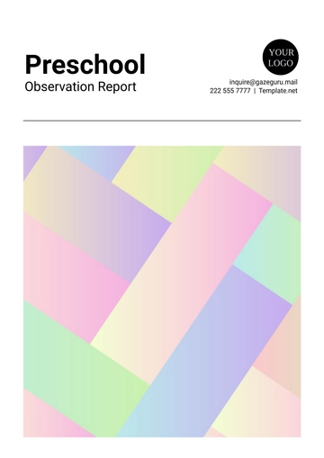 Free Preschool Observation Report Template to Edit Online