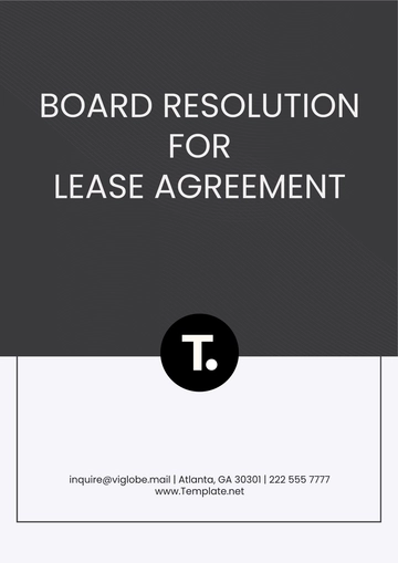 Free Printable Board Resolution for Lease Agreement Template to Edit Online