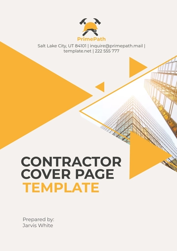 Free Contractor Cover Page Template to Edit Online