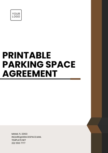 Free Printable Parking Space Agreement Template to Edit Online