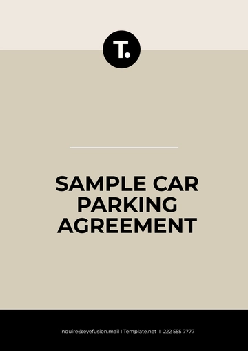 Free Sample Car Parking Agreement Template to Edit Online