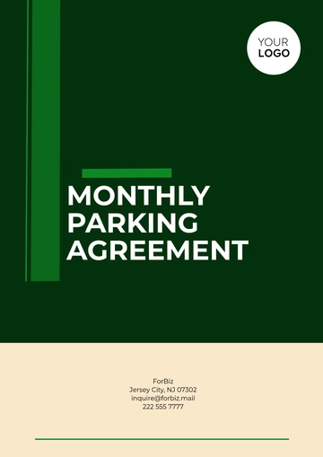 Free Monthly Parking Agreement Template to Edit Online