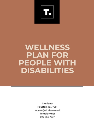 Free Wellness Plan Template for People with Disabilities Template to Edit Online