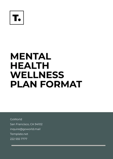 Free Mental Health Wellness Plan Format Template to Edit Online