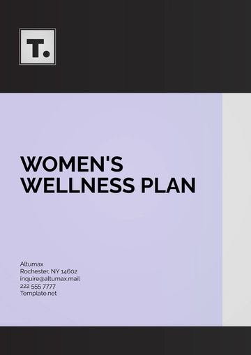 Free Women???s Wellness Plan Template to Edit Online