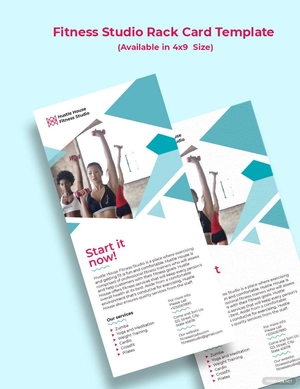 Fitness Studio Rack Card Template