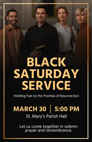 Free Black Saturday Poster Template to Edit Online