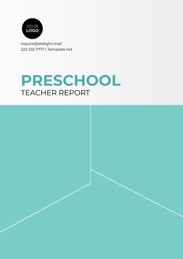 Free Preschool Teacher Report Template to Edit Online