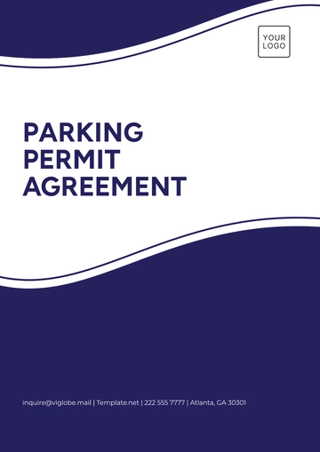 Free Parking Permit Agreement Template to Edit Online