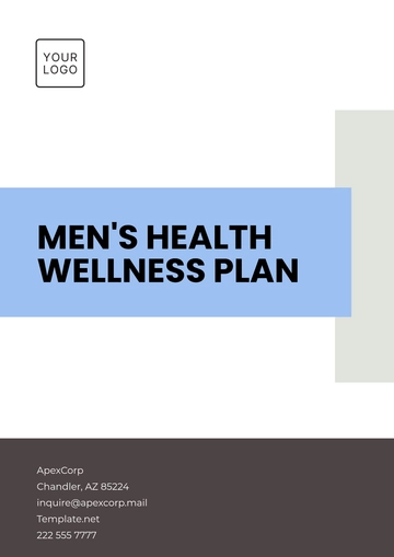 Free Men???s Health Wellness Plan Template to Edit Online
