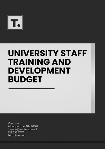 Free University Staff Training and Development Budget Template to Edit Online