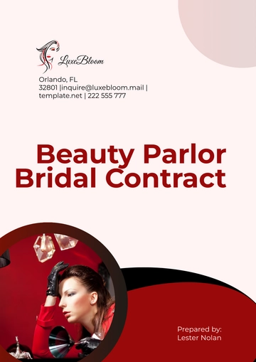 Free Beauty Parlor Bridal Contract Template to Edit Online