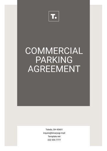 Free Commercial Parking Agreement Template to Edit Online