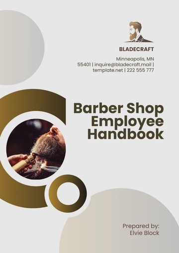 Free Barber Shop Employee Handbook Template to Edit Online | Template.net