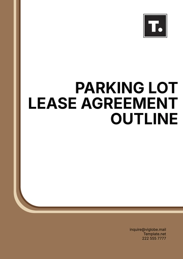 Free Parking Lot Lease Agreement Outline Template to Edit Online