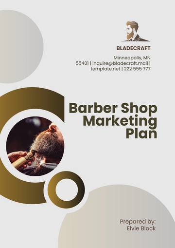 Free Barber Shop Marketing Plan Template to Edit Online